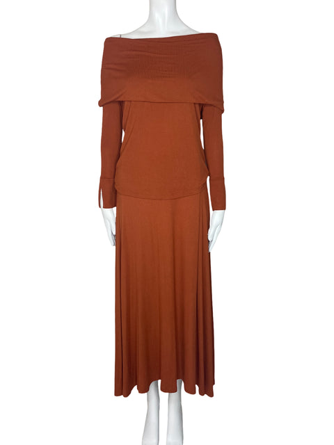 Set Pink Filosofy Off Shoulder Marron-Talla XS