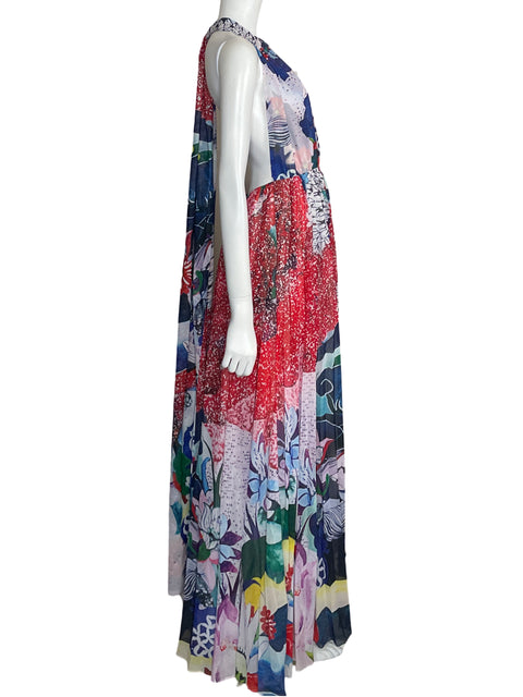 Vestido L'atiste Maxi Plisado Rojo-Talla S