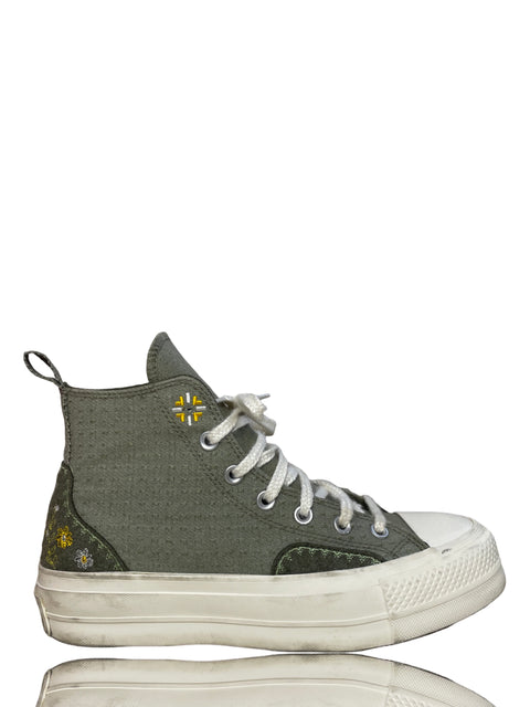 Zapatillas Converse Flores Verde - Talla 8