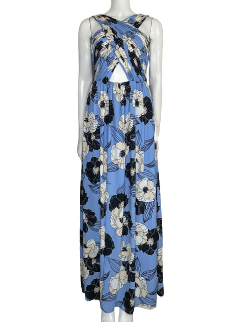 Vestido Dress The Population Maxi Halter Azul-Talla S