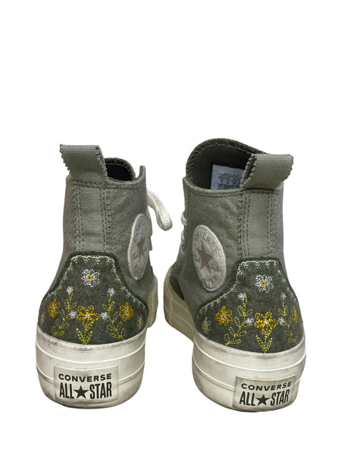 Zapatillas Converse Flores Verde - Talla 8