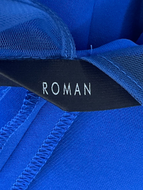Vestido Roman Asimetrico Vuelos Azul-Talla M