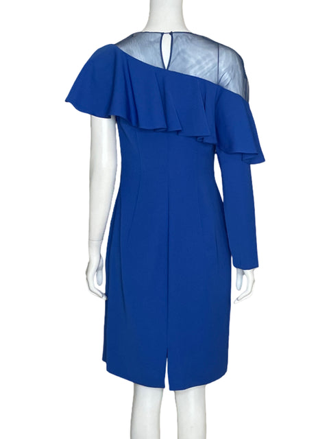 Vestido Roman Asimetrico Vuelos Azul-Talla M