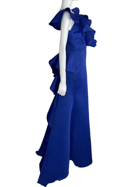 Vestido Va Va Voom Maxi Vuelos Azul-Talla M