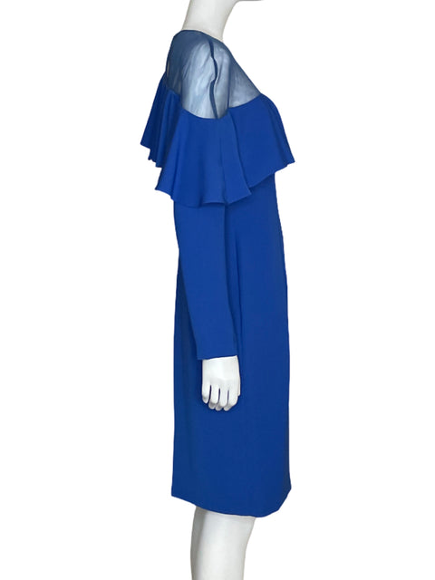Vestido Roman Asimetrico Vuelos Azul-Talla M