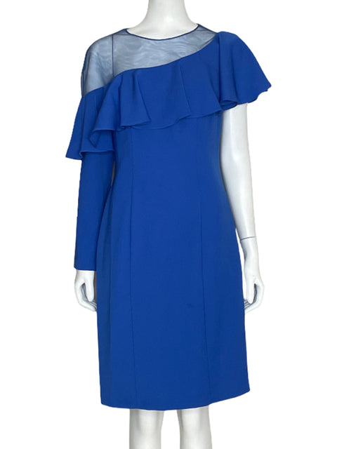 Vestido Roman Asimetrico Vuelos Azul-Talla M