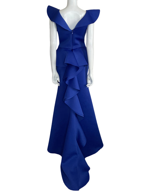 Vestido Va Va Voom Maxi Vuelos Azul-Talla M