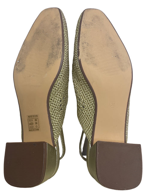 Calzado Corina Tejidas con Tiritas Dorado- Talla 38