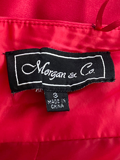 Vestido Morgan & Co Satin Ballgown Rojo-Talla 3