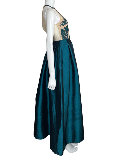 Vestido Soiéblu Midi Pinzas Verde-Talla S