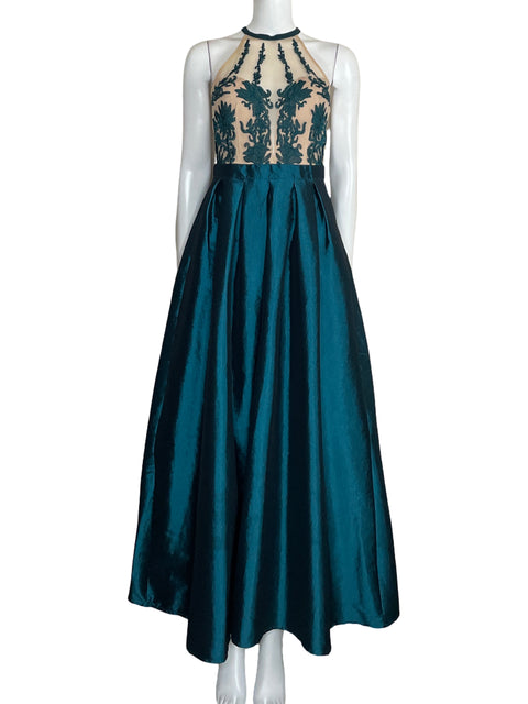Vestido Soiéblu Midi Pinzas Verde-Talla S