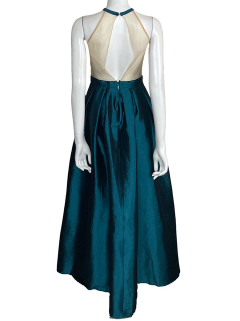 Vestido Soiéblu Midi Pinzas Verde-Talla S