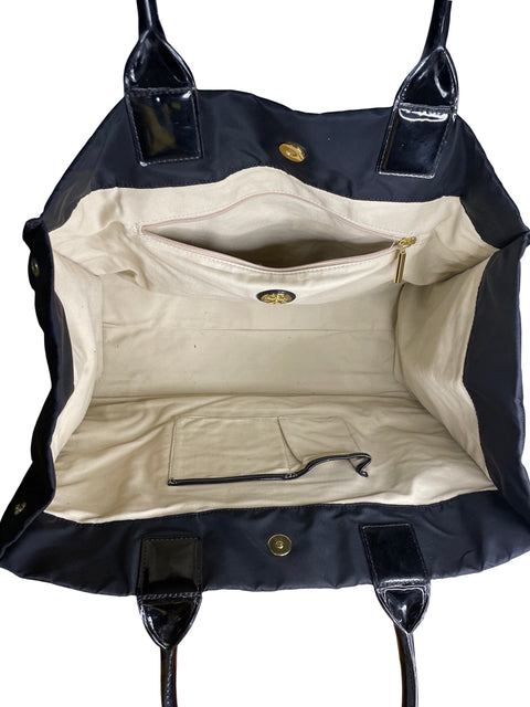 * Cartera Tory Burch Ella Tote Negro-Talla L