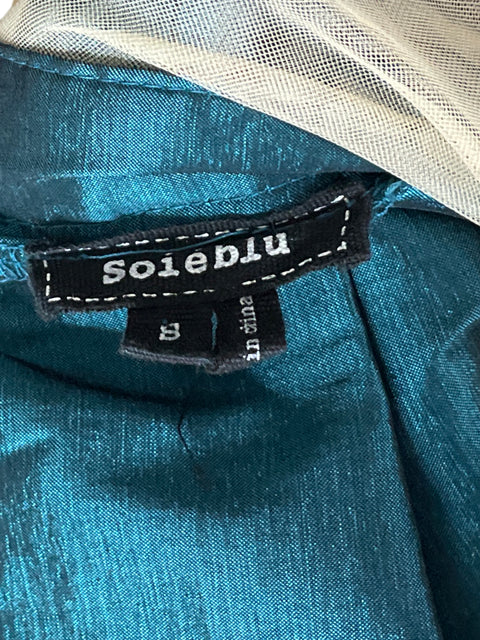 Vestido Soiéblu Midi Pinzas Verde-Talla S