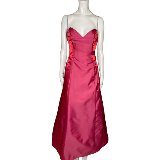 Vestido Morgan & Co Strapple Liso Rosado-Talla 10