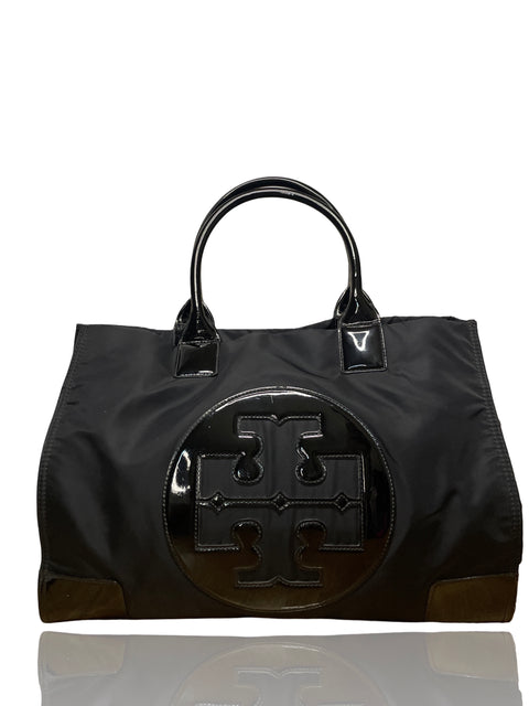 * Cartera Tory Burch Ella Tote Negro-Talla L