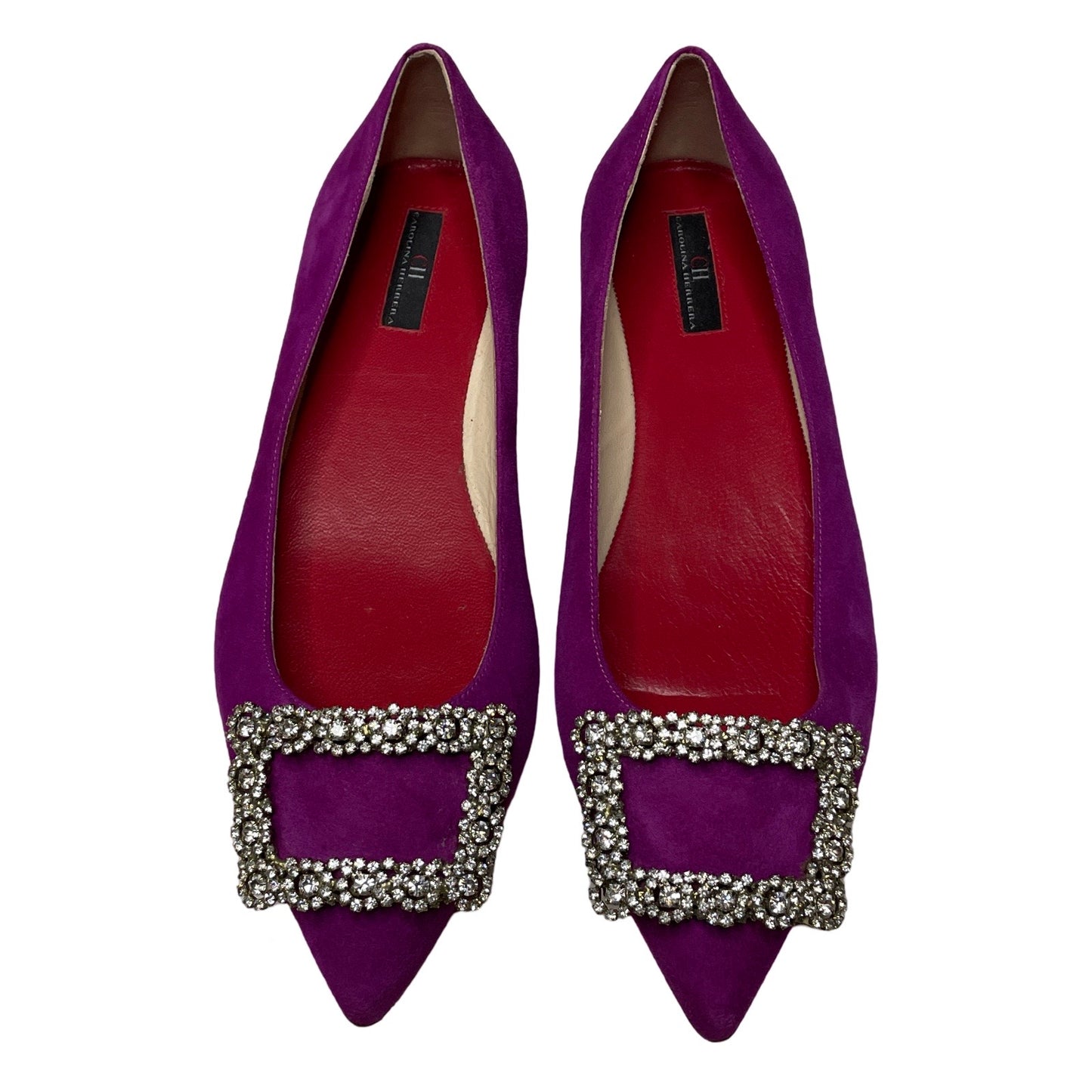 Calzado Carolina Herrera Terciopelo Morado-Talla 36