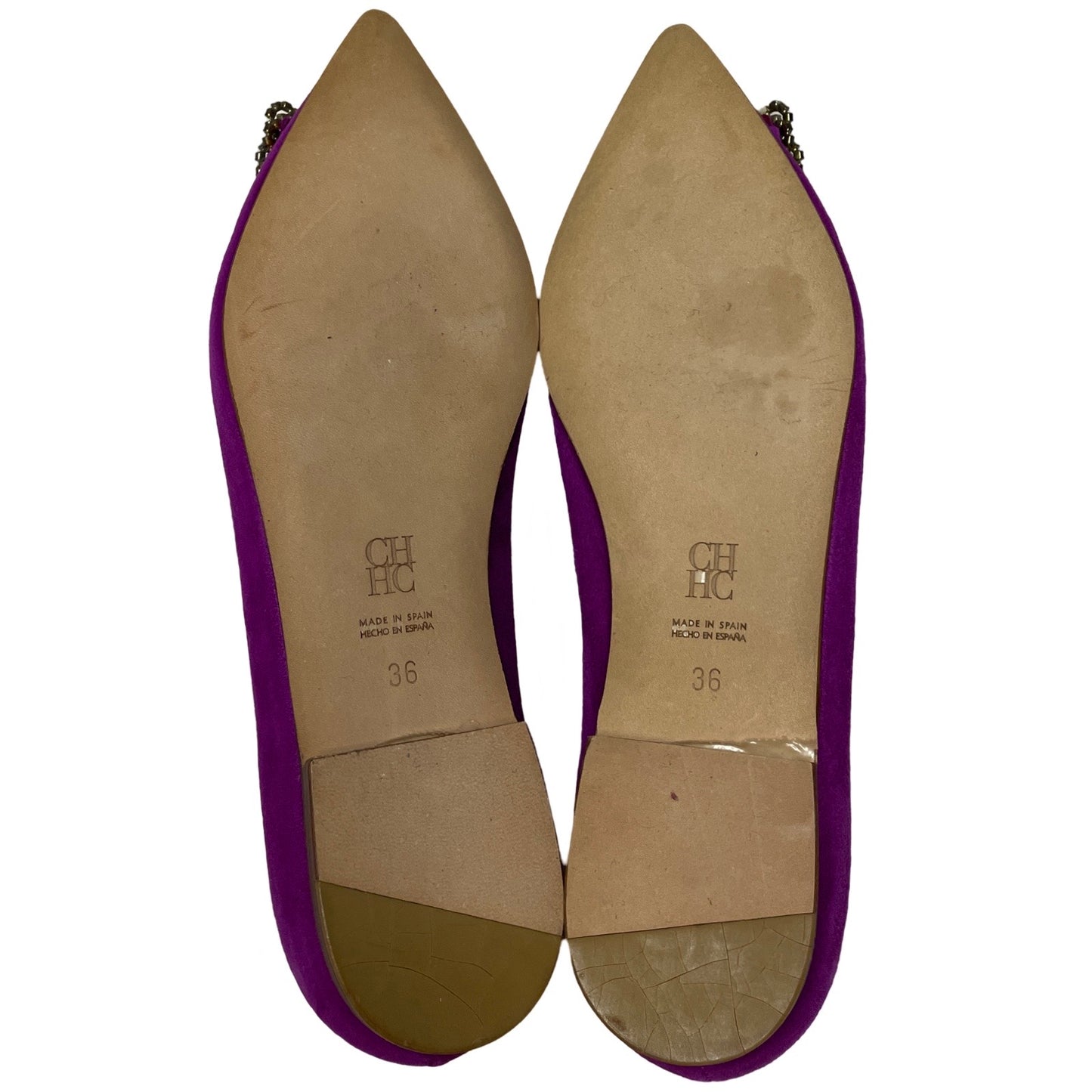 Calzado Carolina Herrera Terciopelo Morado-Talla 36