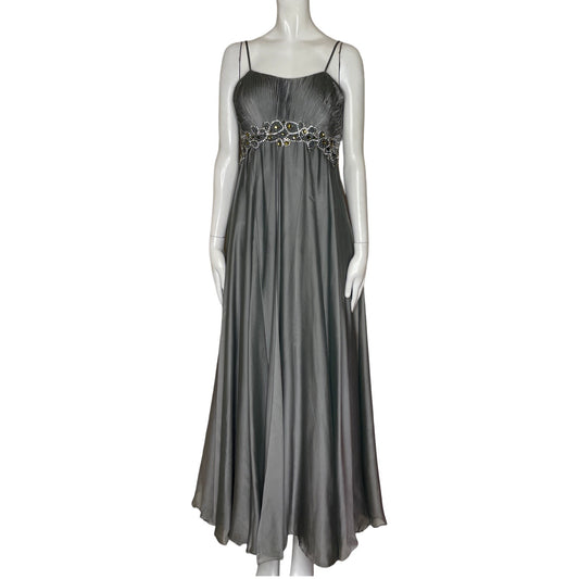 Vestido Camille La Vie Vuelos Pedreria Gris-Talla 4