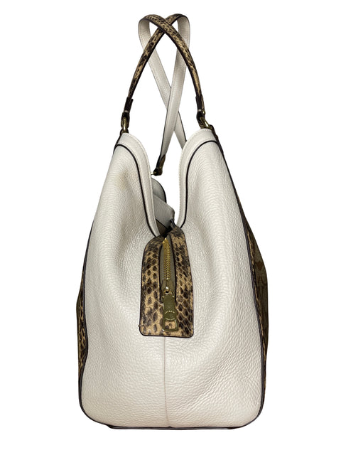 * Cartera Coach Signature Kristy Shoulder Bag Blanco-Talla M