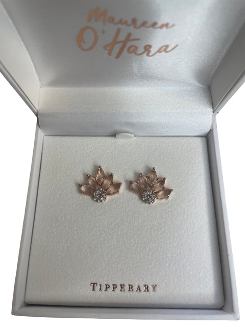 Aretes Maureen O'Hara Petalos Rosados- Talla S