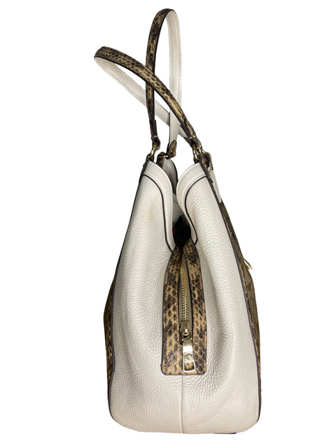 * Cartera Coach Signature Kristy Shoulder Bag Blanco-Talla M