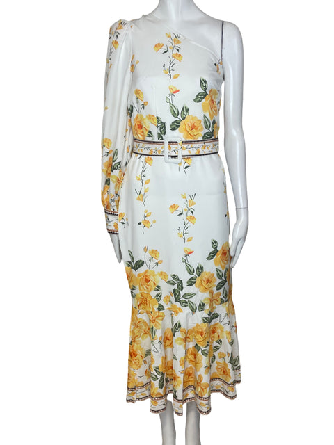Vestido Tesoro TPS OneShoulder Flores Amarillo- Talla L
