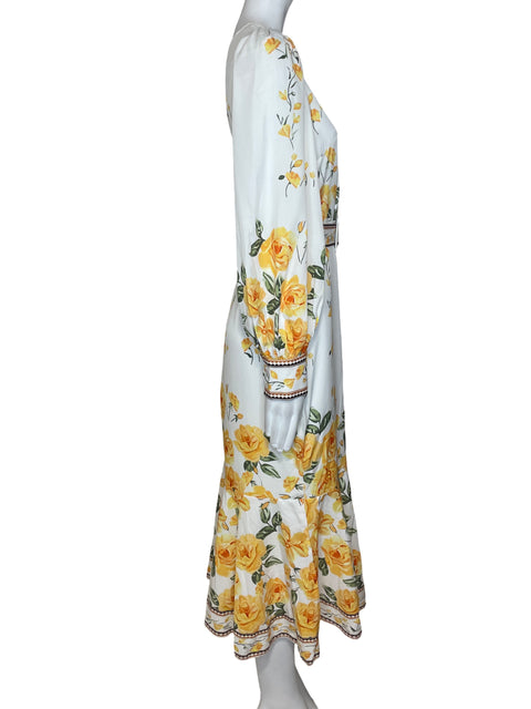 Vestido Tesoro TPS OneShoulder Flores Amarillo- Talla L