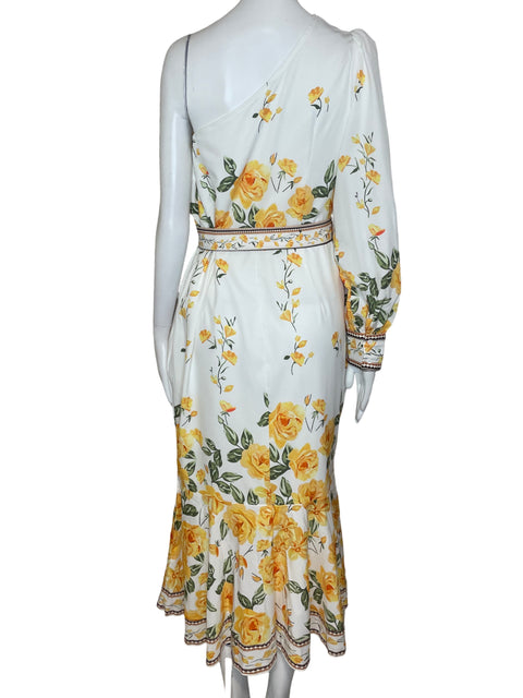 Vestido Tesoro TPS OneShoulder Flores Amarillo- Talla L