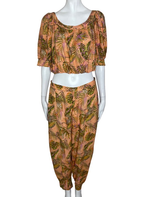 Vestido Desigual Abullanado Flores Rosado- Talla L