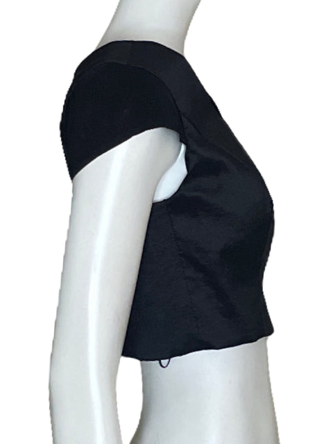 Top Rue de la Paix Crop Negro-Talla XXS