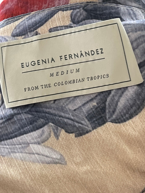 Vestido Eugenia Fernandez Maxi Asimétrico Beige-Talla M