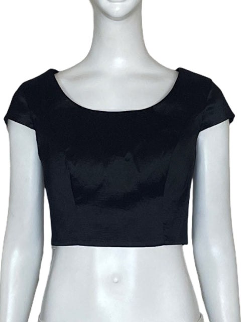 Top Rue de la Paix Crop Negro-Talla XXS