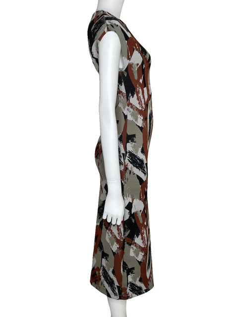 Vestido Zara Midi Cut Out Beige-Talla M
