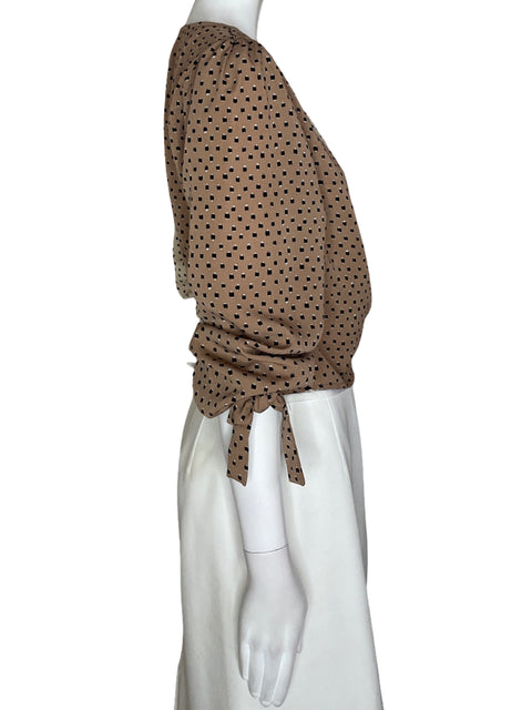 Blusa Milk & Honey Manga Larga Estampada Negro- Talla M