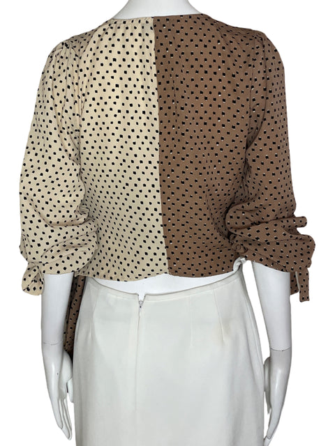 Blusa Milk & Honey Manga Larga Estampada Negro- Talla M