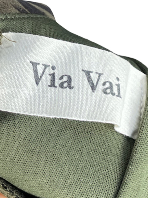 Romper Via Vai Animal Print Verde -Talla S