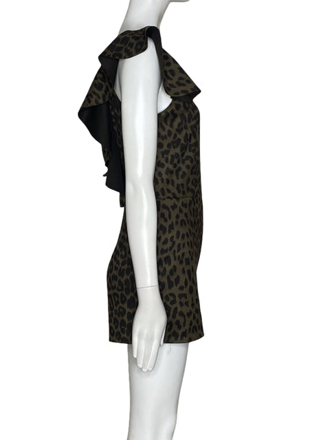 Romper Via Vai Animal Print Verde -Talla S