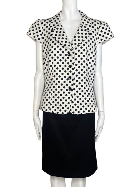 Set Tahari Blazer + Falda Blanco - Talla 14