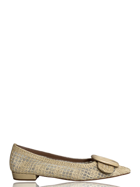 Calzado Vincenza De Punta Beige-Talla 9