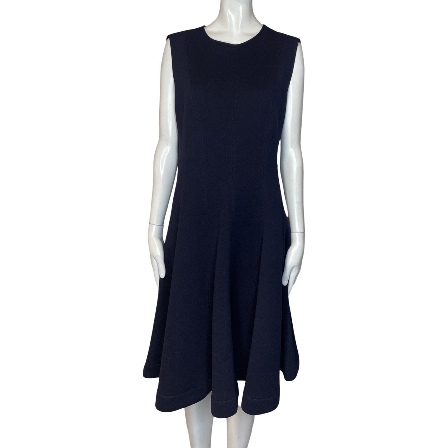 Vestido Carolina Herrera Sin Manga Azul-Talla 10