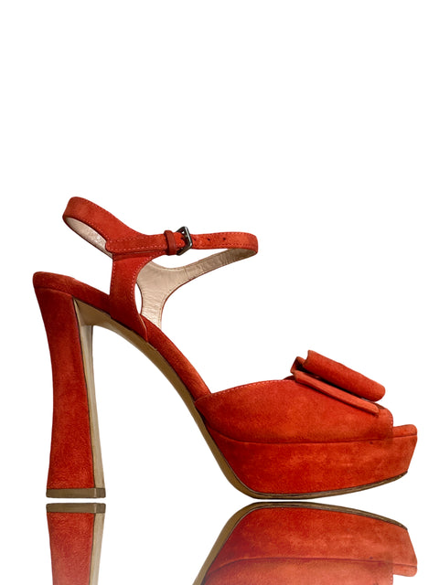 * Calzado Miu Miu Gamuzado Naranja-Talla 36