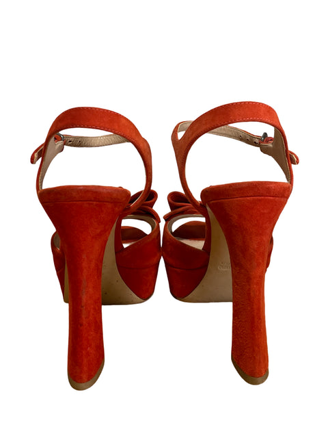 * Calzado Miu Miu Gamuzado Naranja-Talla 36