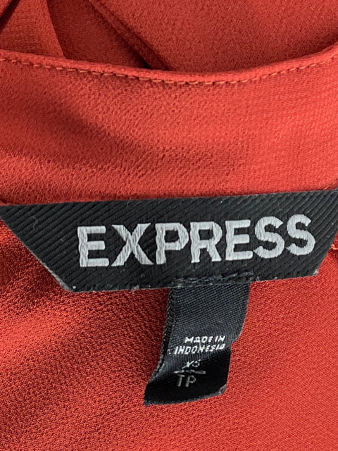 Blusa Express Cuello V Manga Larga Naranja-Talla XS