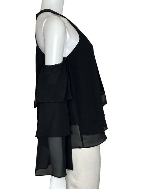 Blusa Mustard Seed Halter Fluida Negro-Talla S