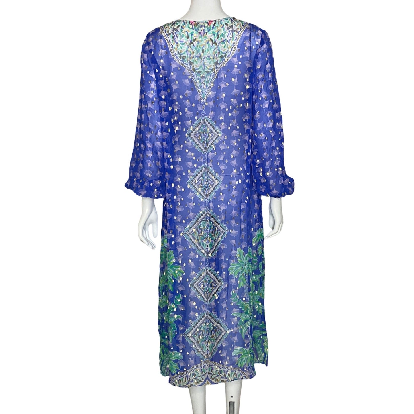 Vestido Lili Pulitzer Transparente Azul-Talla XS