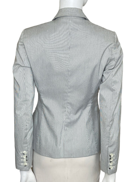 Blazer MNG Rayas Casual Blanco-Talla 6