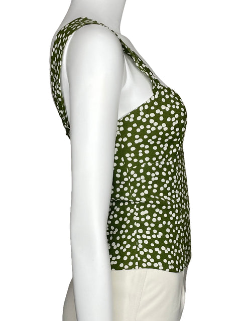 Top Reformation Puntos Sin Mangas Verde-Talla 4