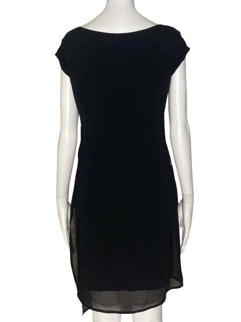 Vestido Desigual Sin Manga Cromatico Negro- Talla 36
