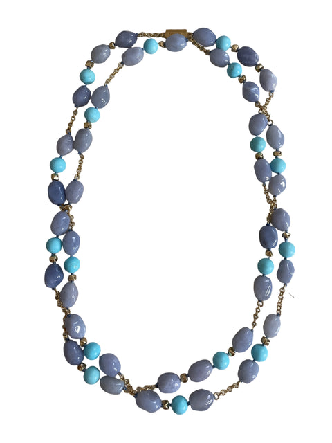 Collar Senda Nelly Rojas Piedras Naturales Azul - Talla U
